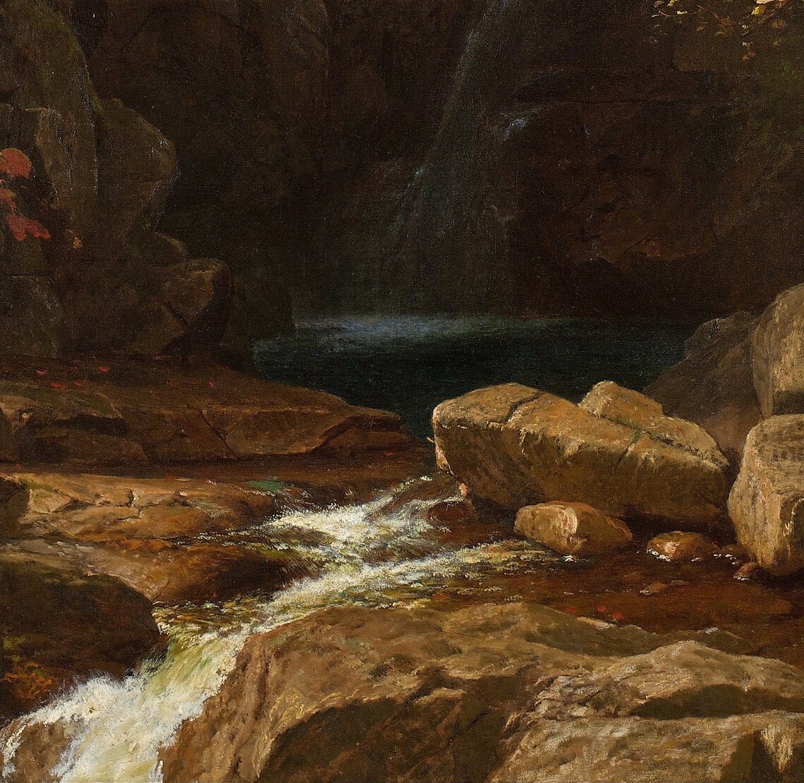 Albert Bierstadt Glen Ellis Falls Rocky Waterfall Autumn Poster - Image 2