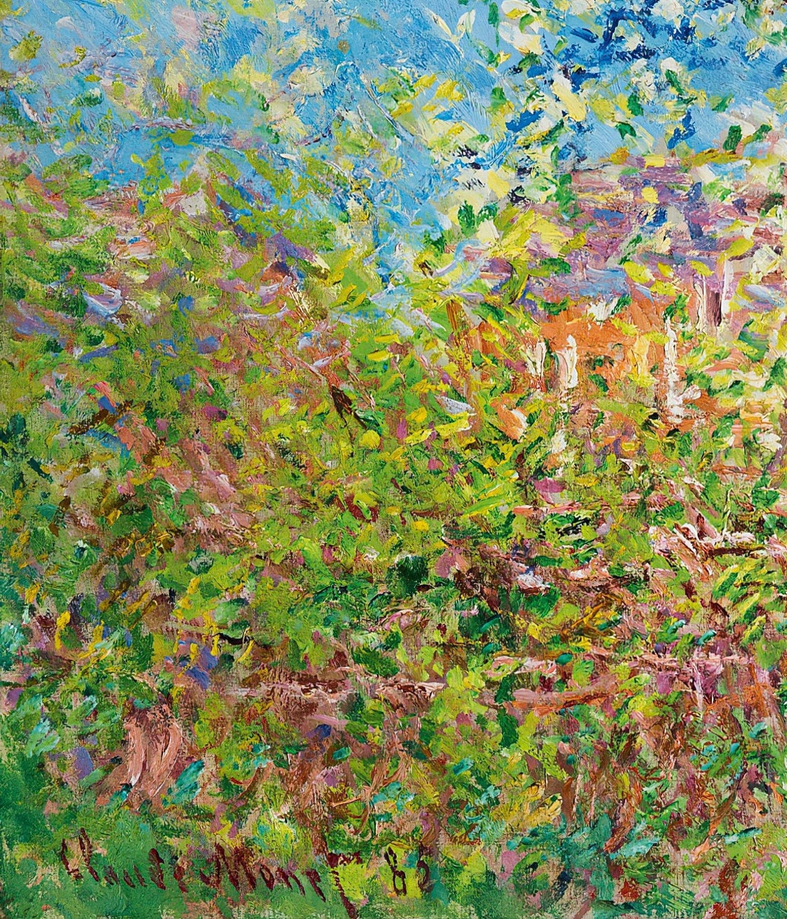Monet Pear Tree in Bloom White Blossoms Orchard Impressionist Poster - Image 2