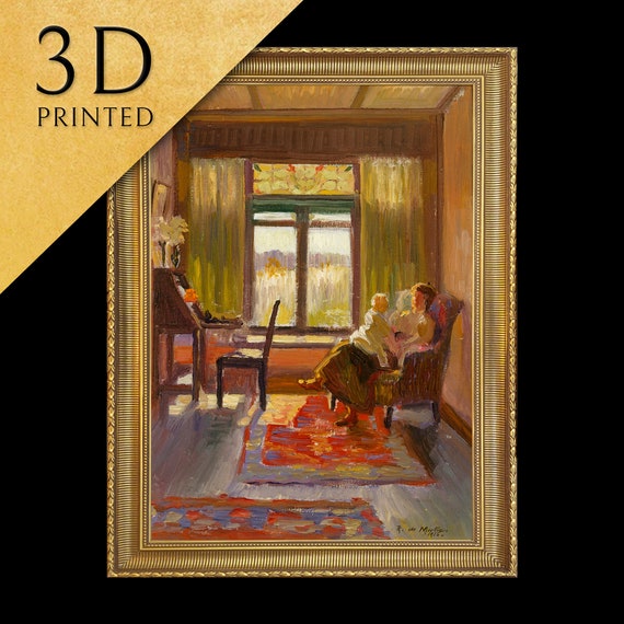 Mothers Day Gift Interior With Mother And Child By Roy De Maistre 3d Printed