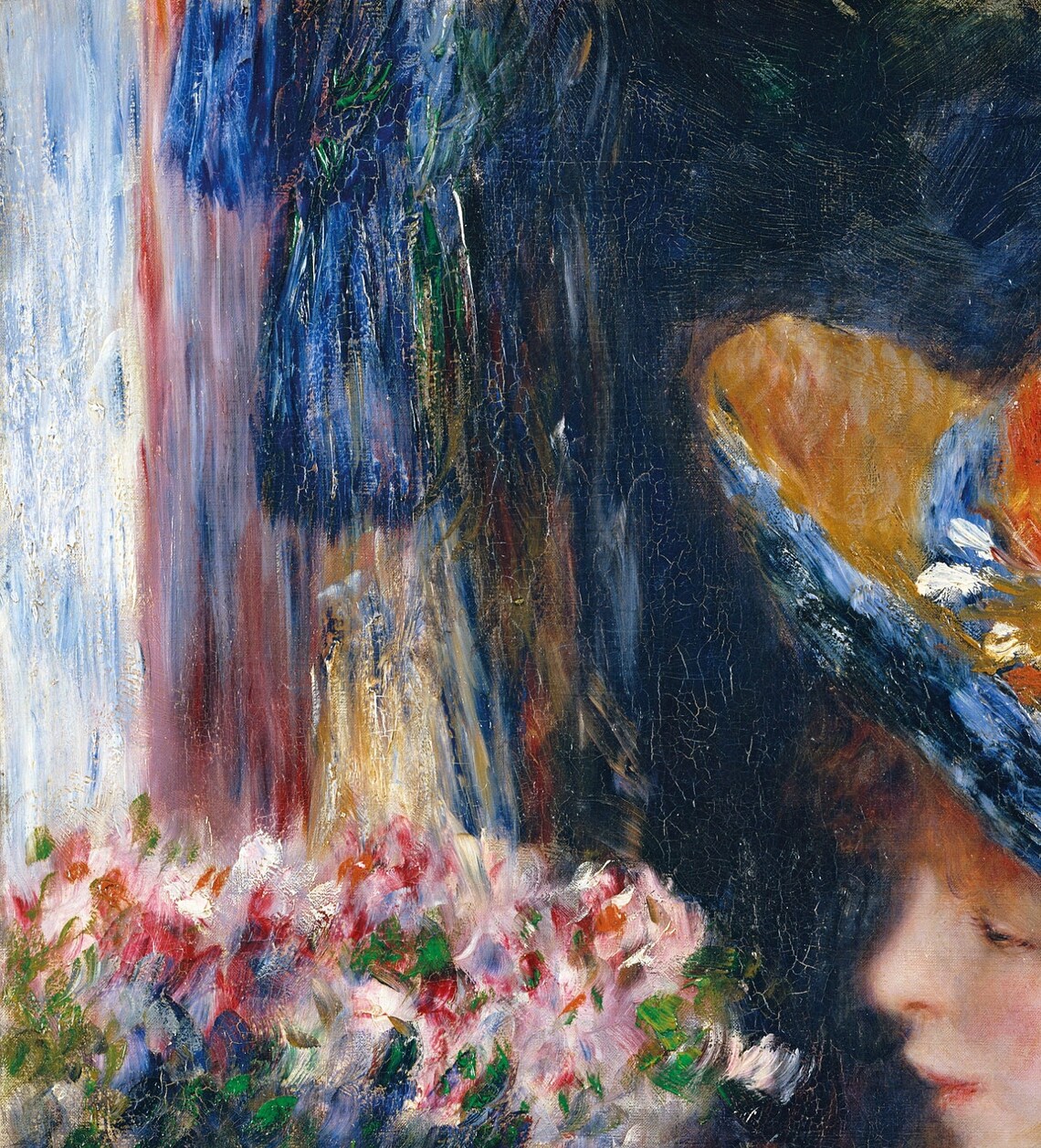 Pierre Renoir Reading Girl Flower Hat Impressionist Portrait Poster - Image 3