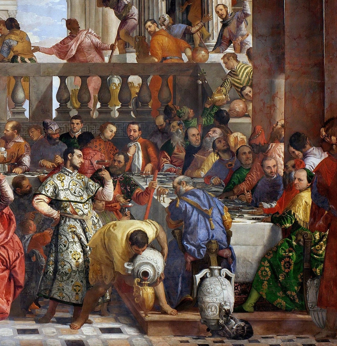 Paolo Veronese The Wedding at Cana Grand Feast Scene Textured Print - Image 3