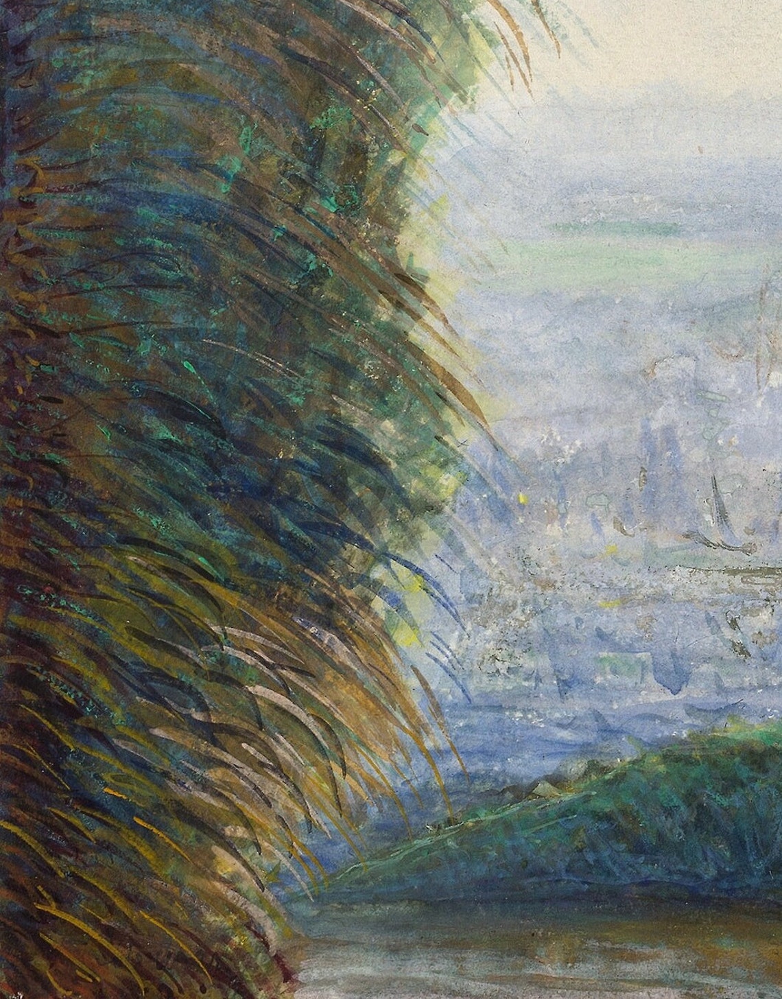 Pierre Renoir The Auvers Valley Misty Landscape Impressionist Poster - Image 3