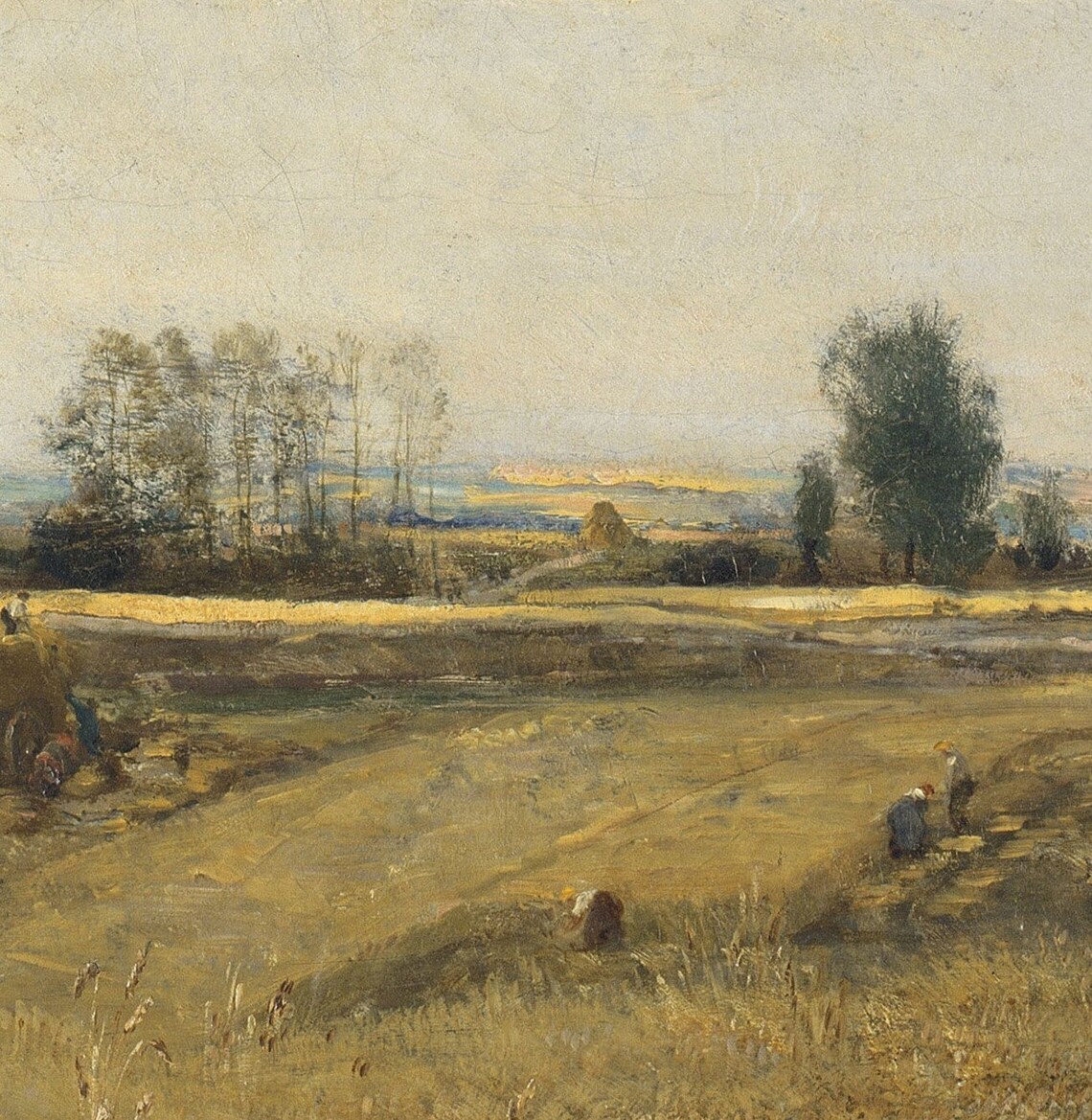Daubigny Harvest Wheat Field French Countryside Scene Poster - Image 2