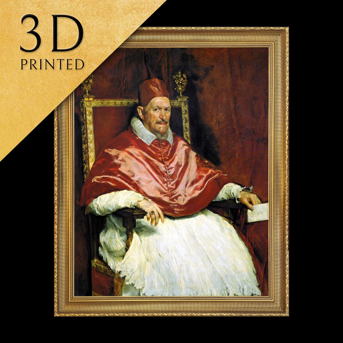 Diego Velazquez Pope Innocent X Red Robe Baroque Portrait Poster