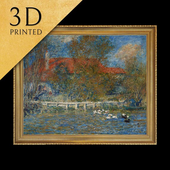 The Duck Pond By Pierre Auguste Renoir 3d Printed With Texture And Brush Strokes Looks Like Original Oil Painting