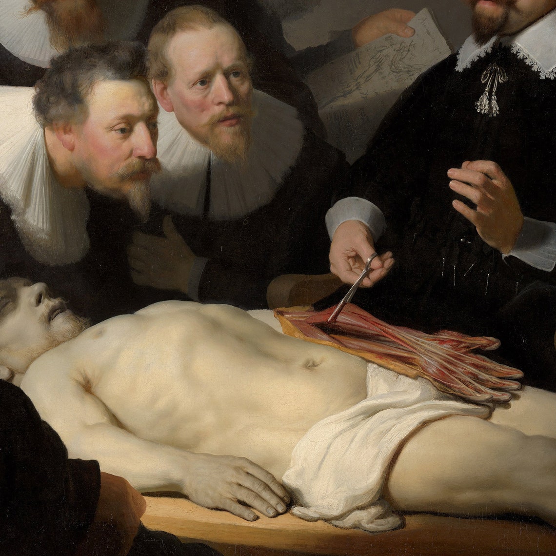 Rembrandt Anatomy Lesson Of Doctor Tulp Group Baroque Poster - Image 2
