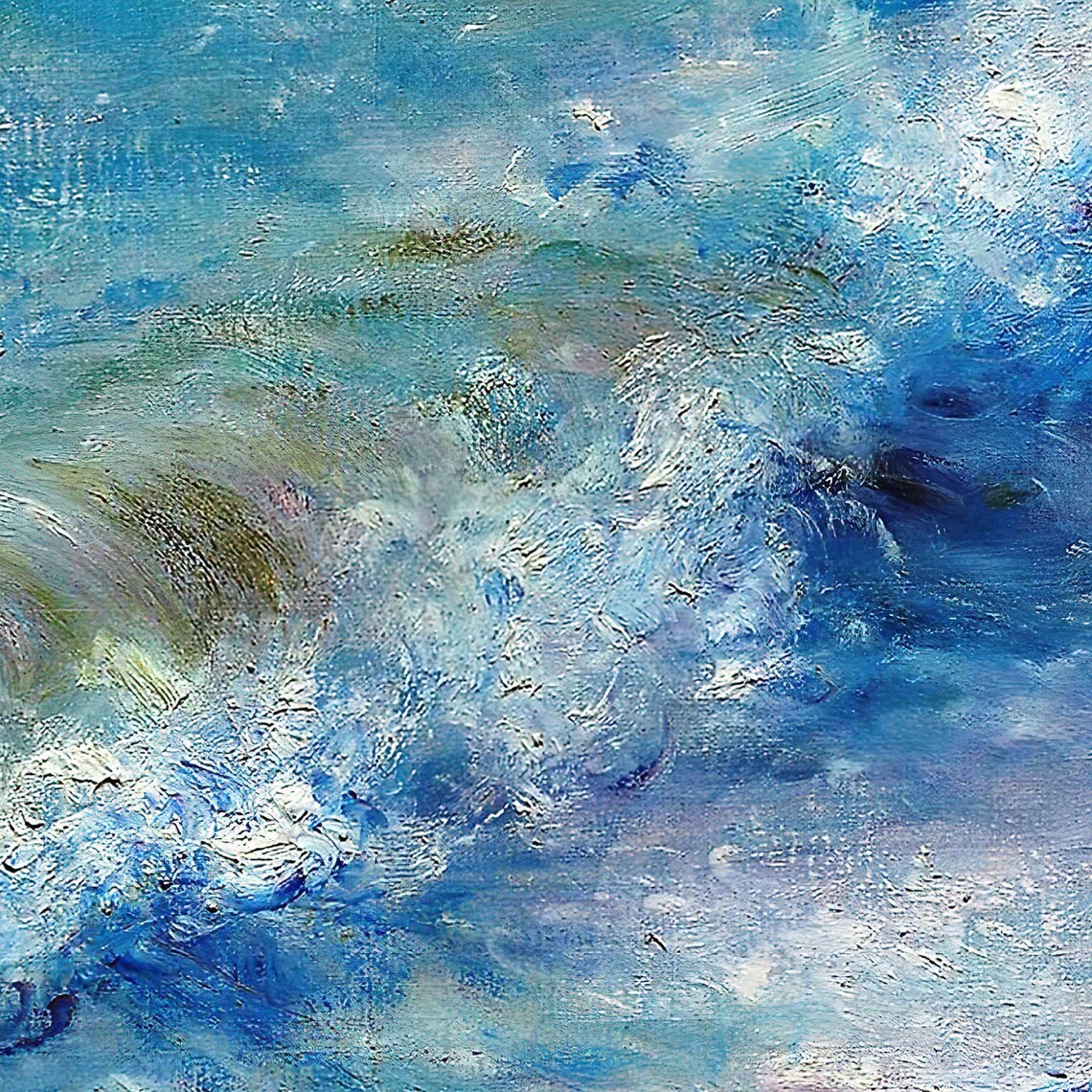 Renoir Breaking Waves Ocean Seascape Normandy Coast Painting Poster - Image 2