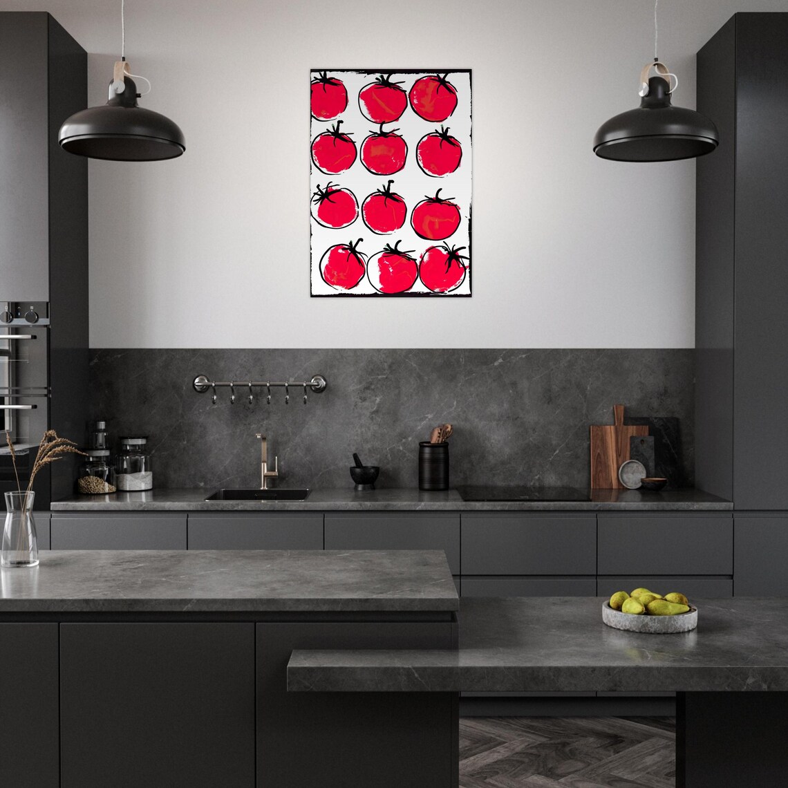 Tomato Poster In Museum Quality On Matte Paper Modern Food Art Wall Decoration For Kitchen Available In Various Sizes - Image 3
