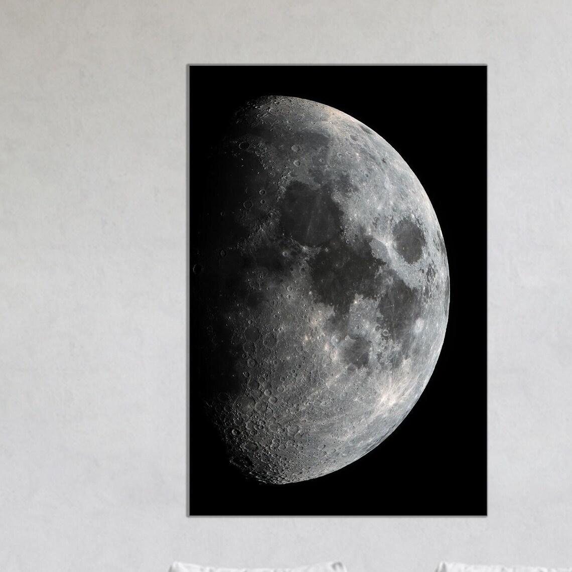 Moon Phase Wall Art, Black And White Lunar Art Print