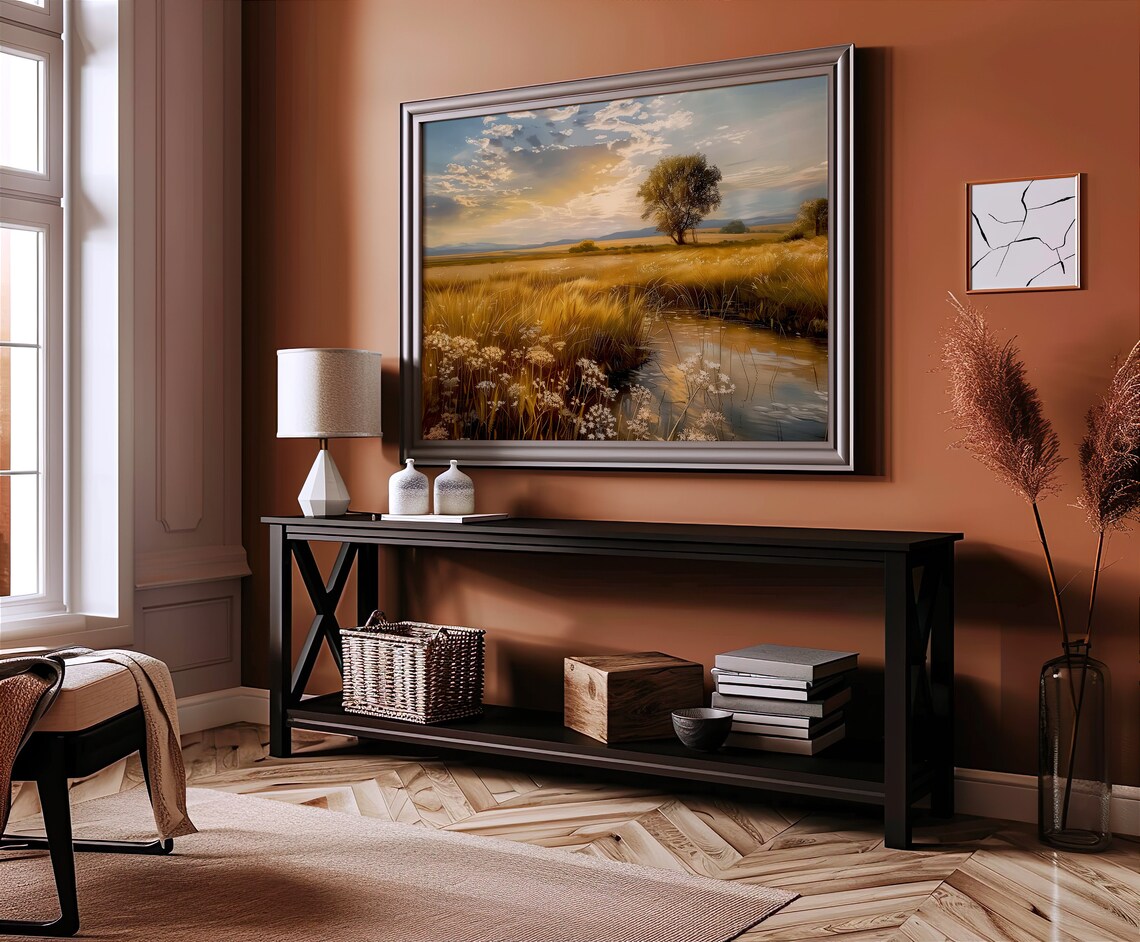 Wheat Rural Oil Painting Art Print, Field Decor - Image 3