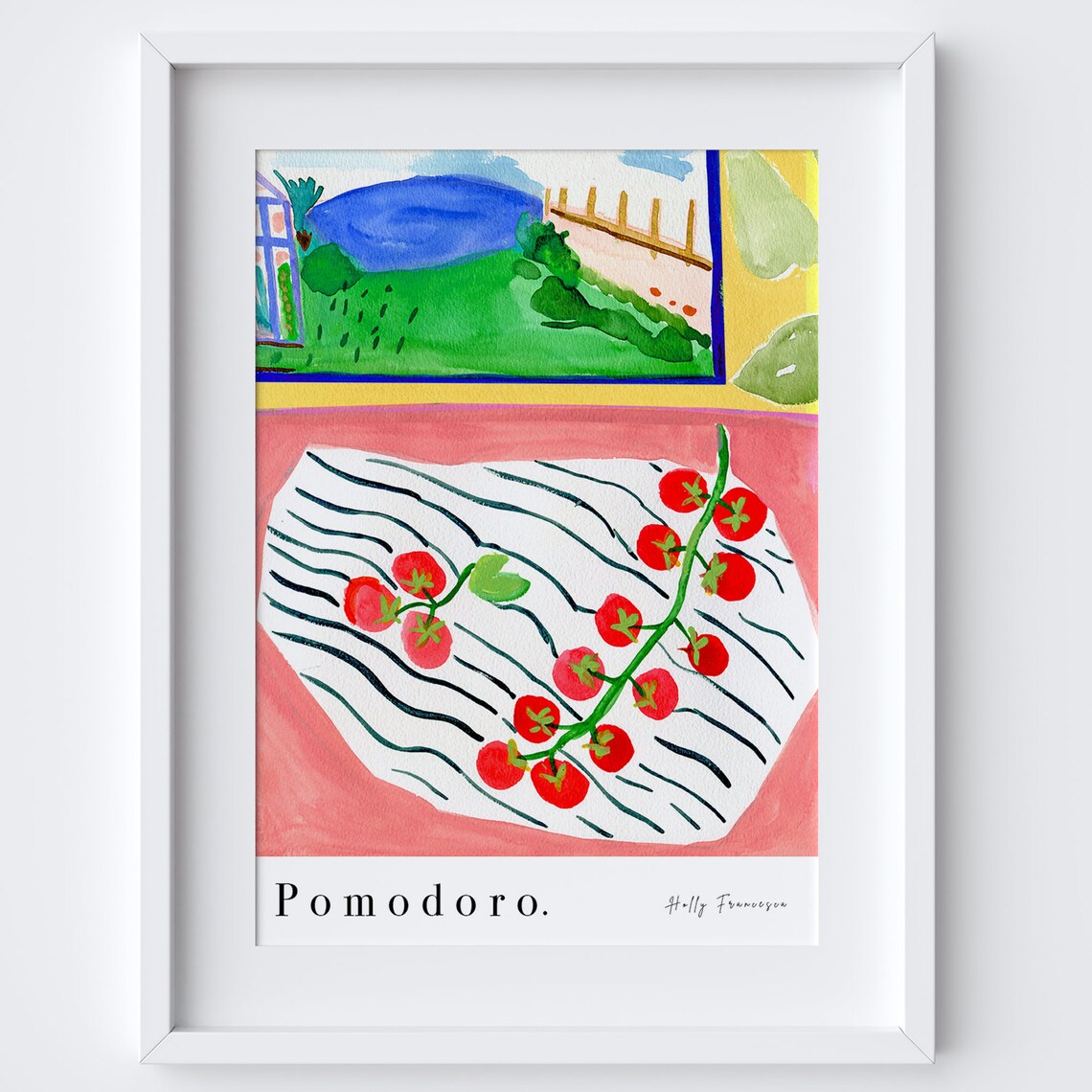 Tomatoes Still Life, Watercolour Kitchen Art Print