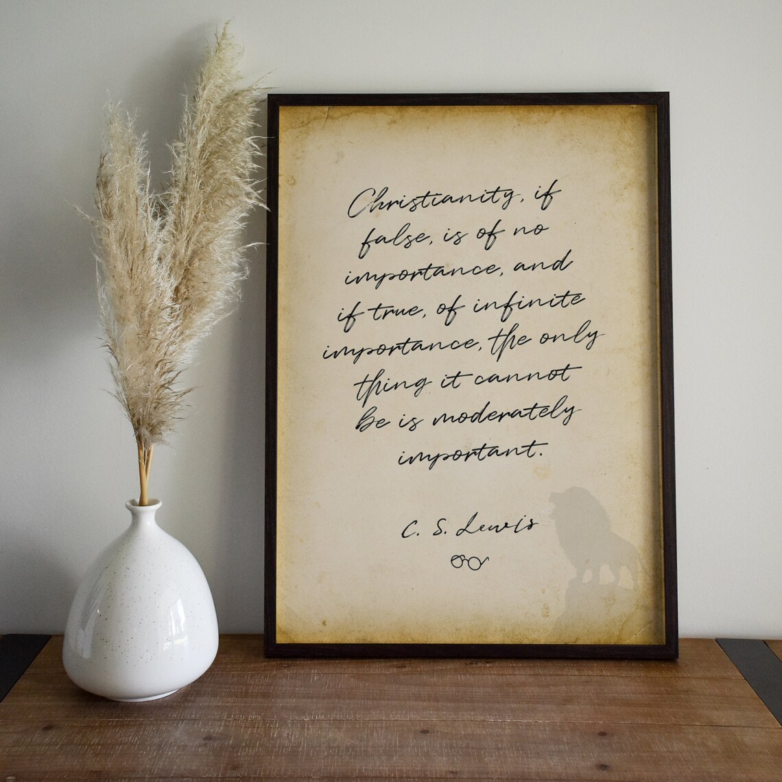 C.S. Lewis Christianity Quote, Christian Wall Art