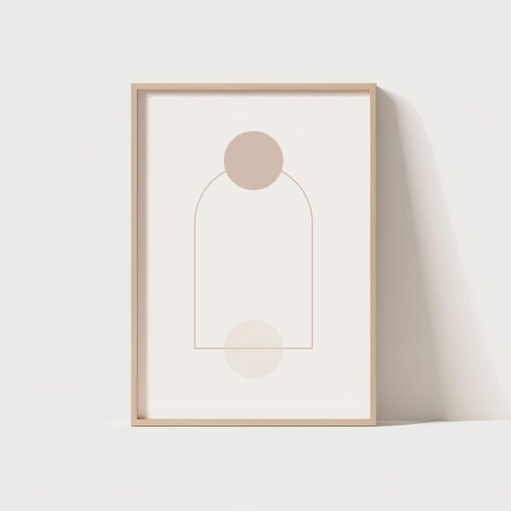 Minimal Abstract Geometric Wall Art Print Modern Neutral Arch Poster Boho For Bedroom Living Room Decor