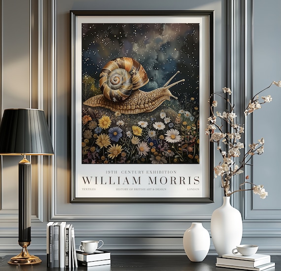 William Morris Snail Poster, Vintage Textiles