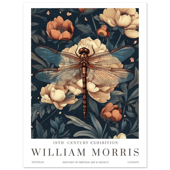 William Morris Dragonfly - Vintage Poster