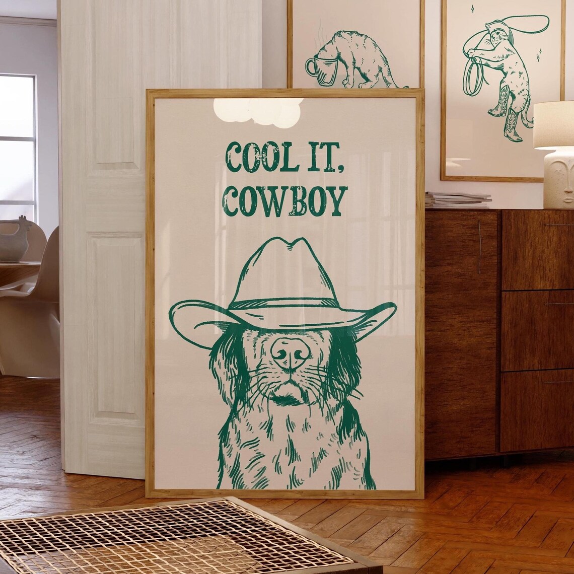 Cool Cowboy Contemporary Travel Poster