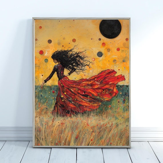 Art Nouveau Print Vintage Art Deco Decor Klimt Wall Art Colorful Maximalist Poster Retro Eclectic Gallery Aesthetic