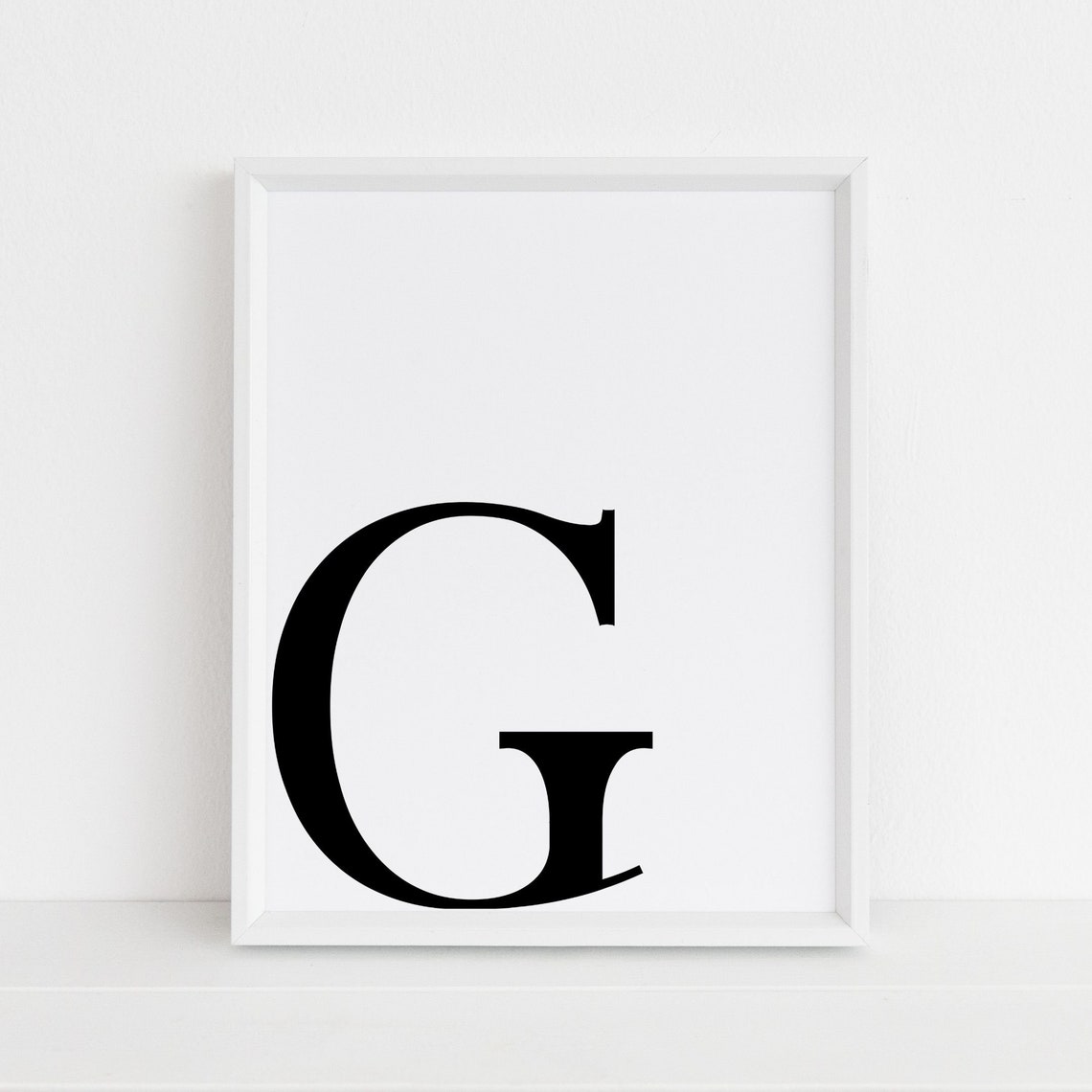 Letter G Minimalist Monogram Alphabet Art Print - Image 3
