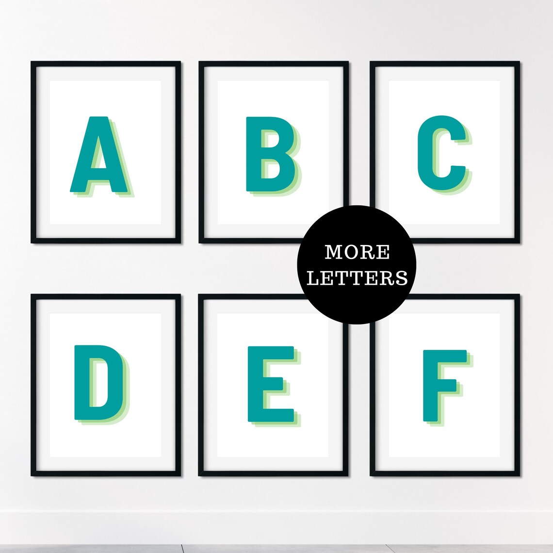 Retro 3D Letter X, Monogram Initial Alphabet Print - Image 2