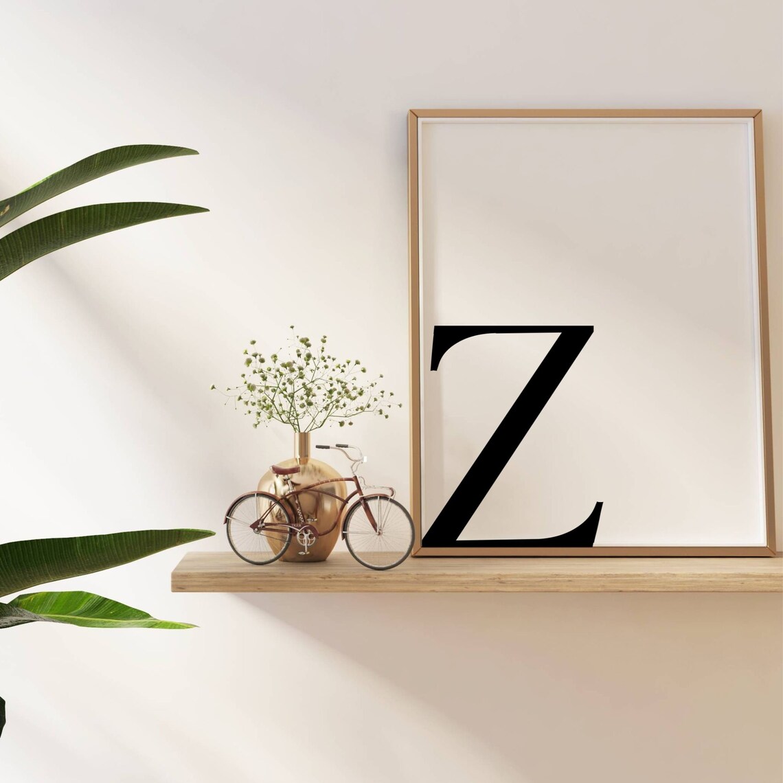 Minimalist Letter Z, Monogram Alphabet Art Print - Image 4