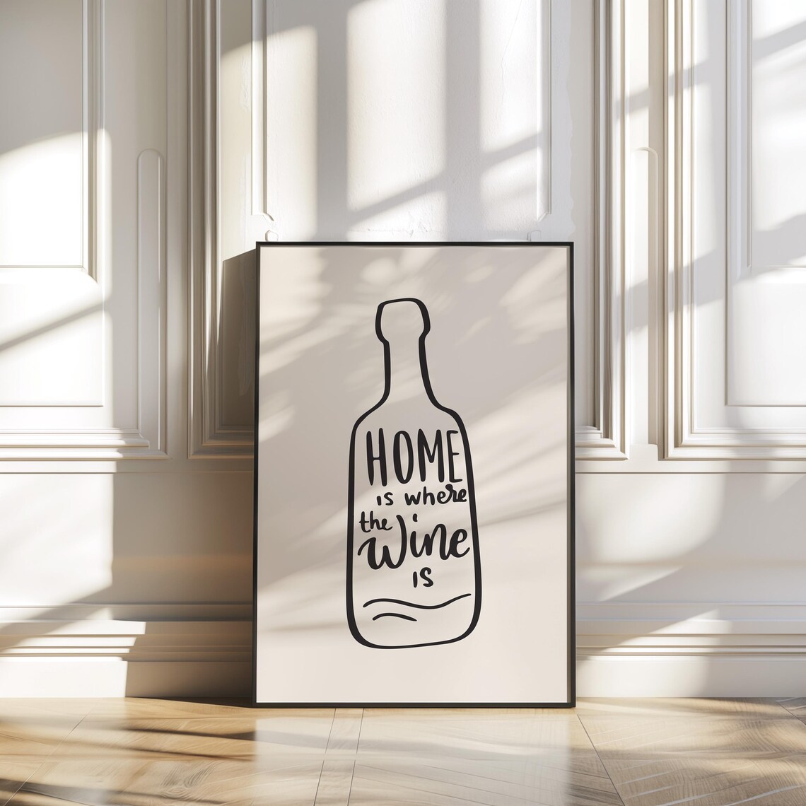 Wine Quote Poster, Minimalist Kitchen Decor - Image 3