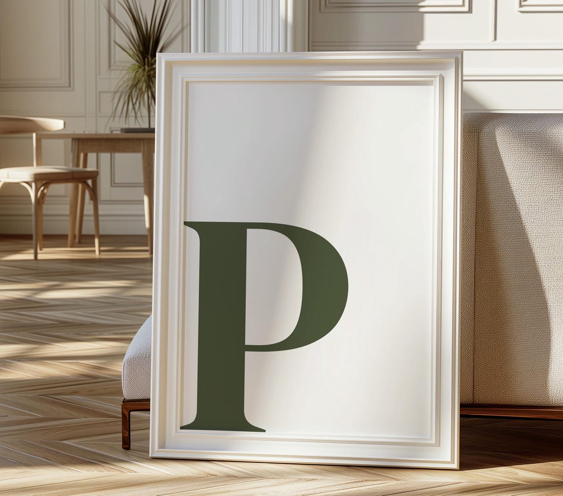 Letter P Poster, Preppy Room Decor - Image 4