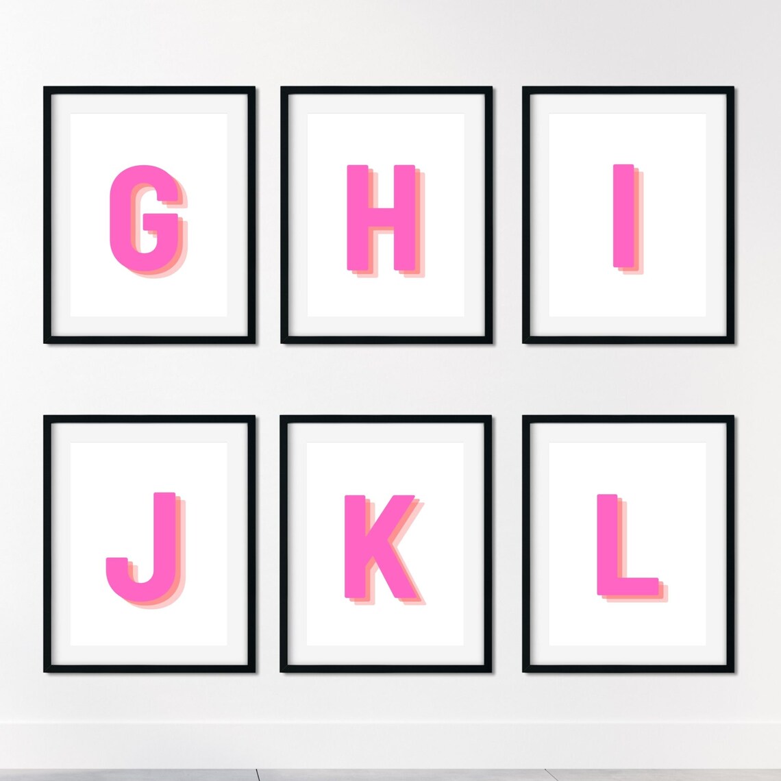 Retro 3D Letter G, Monogram Alphabet Art Print - Image 2