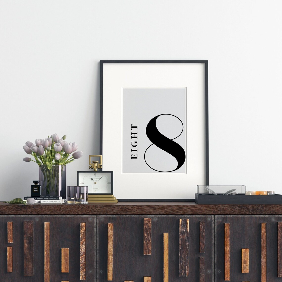 Number 8 Monogram Print, Wedding Table Number - Image 4