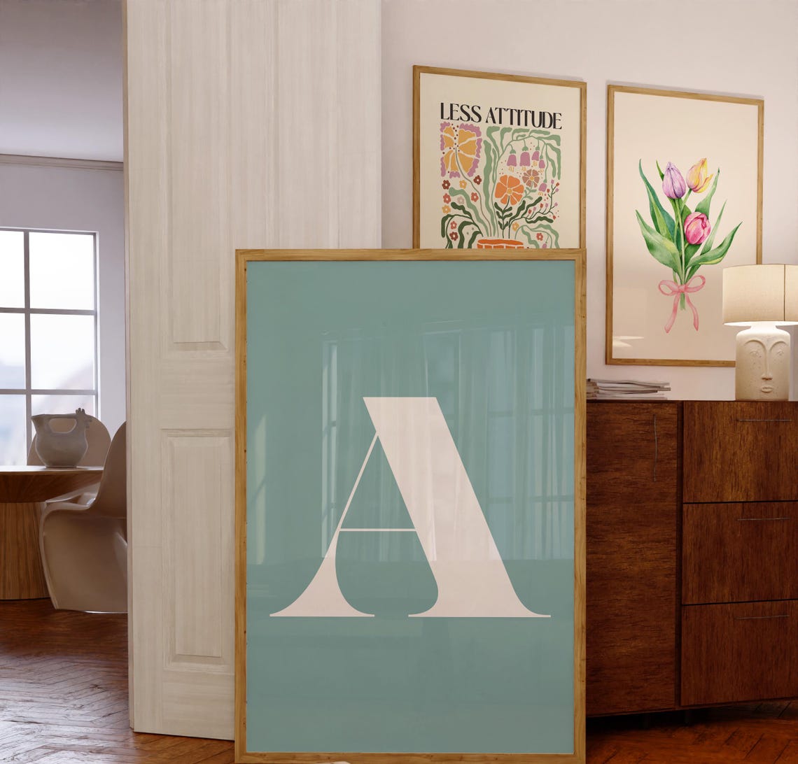 Letter A Poster, Preppy Room Decor - Image 5
