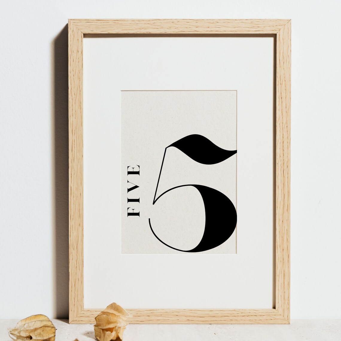 Number 5 Monogram Print, Kid Table Number Art - Image 5