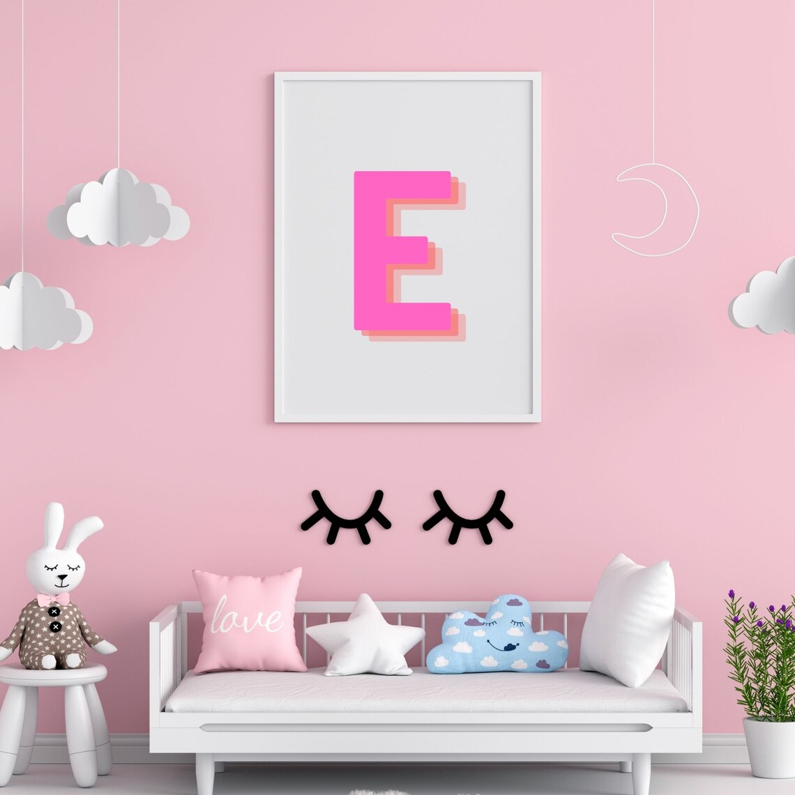 Letter E - Retro 3D Monogram - Image 5