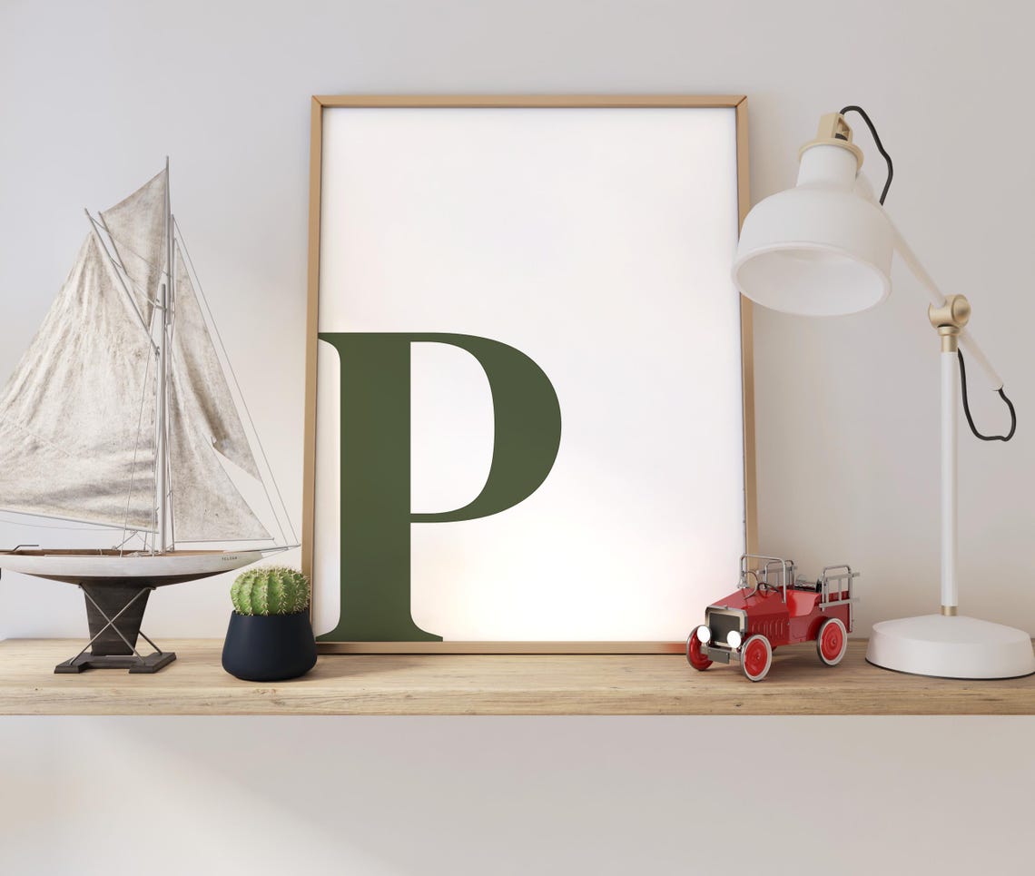 Letter P Poster, Preppy Room Decor - Image 3