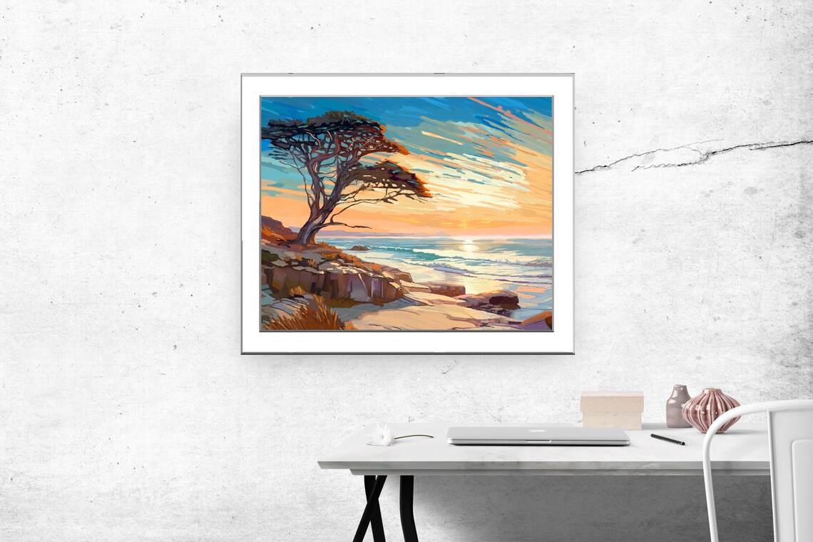 The Sentinel By The Sea, Seascape Art Print - Image 2