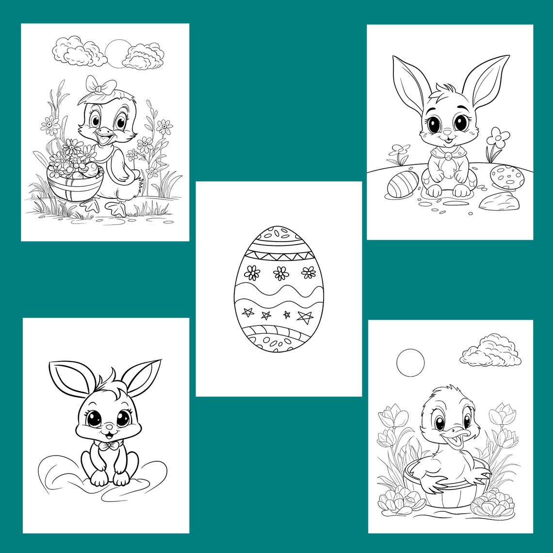 Kids Easter Coloring Pages - Image 2