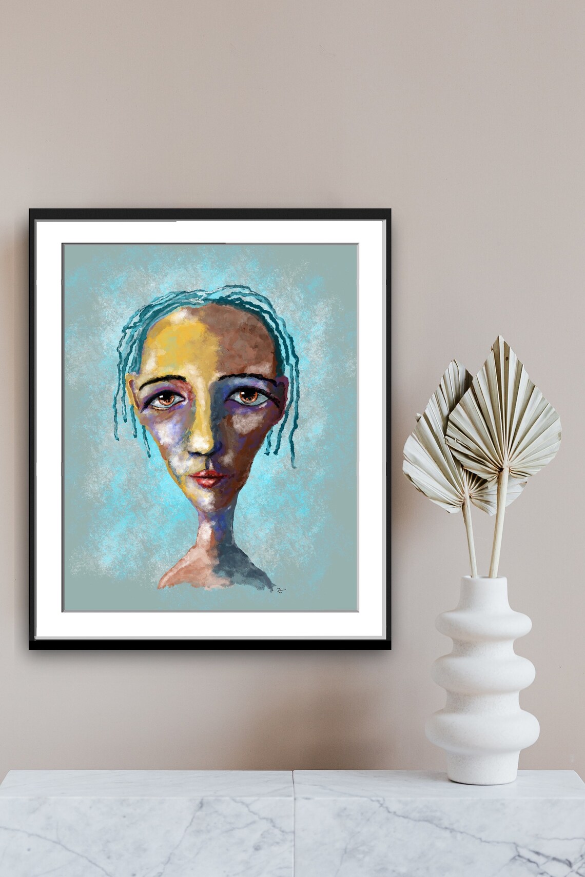 Abstract Portrait, Abstract Expressionist Woman's Face
