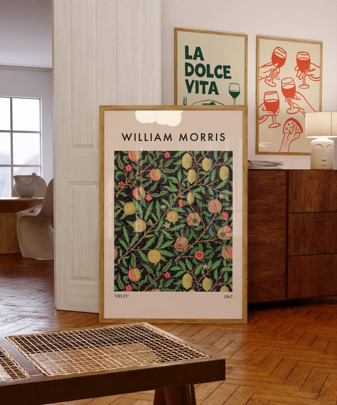 William Morris Fruit 1862 Dark Green Botanical Arts And Crafts Poster