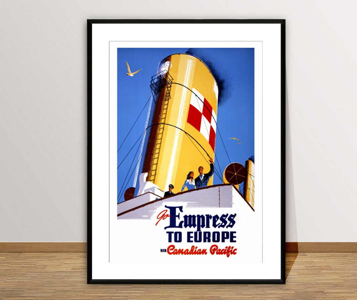 Canadian Pacific Europe Vintage Travel Poster - Image 2