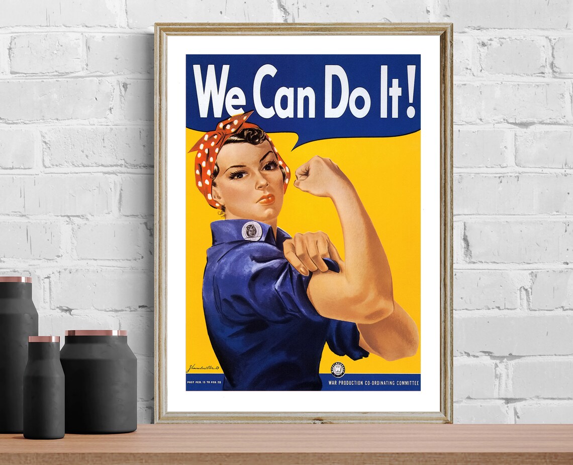 We Can Do It Vintage Motivational Poster Print