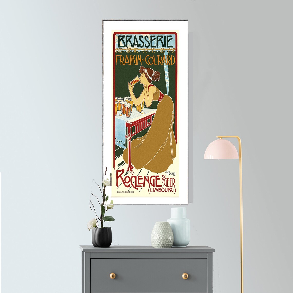 Brasserie Fraikin Courard Vintage Food Poster - Image 2