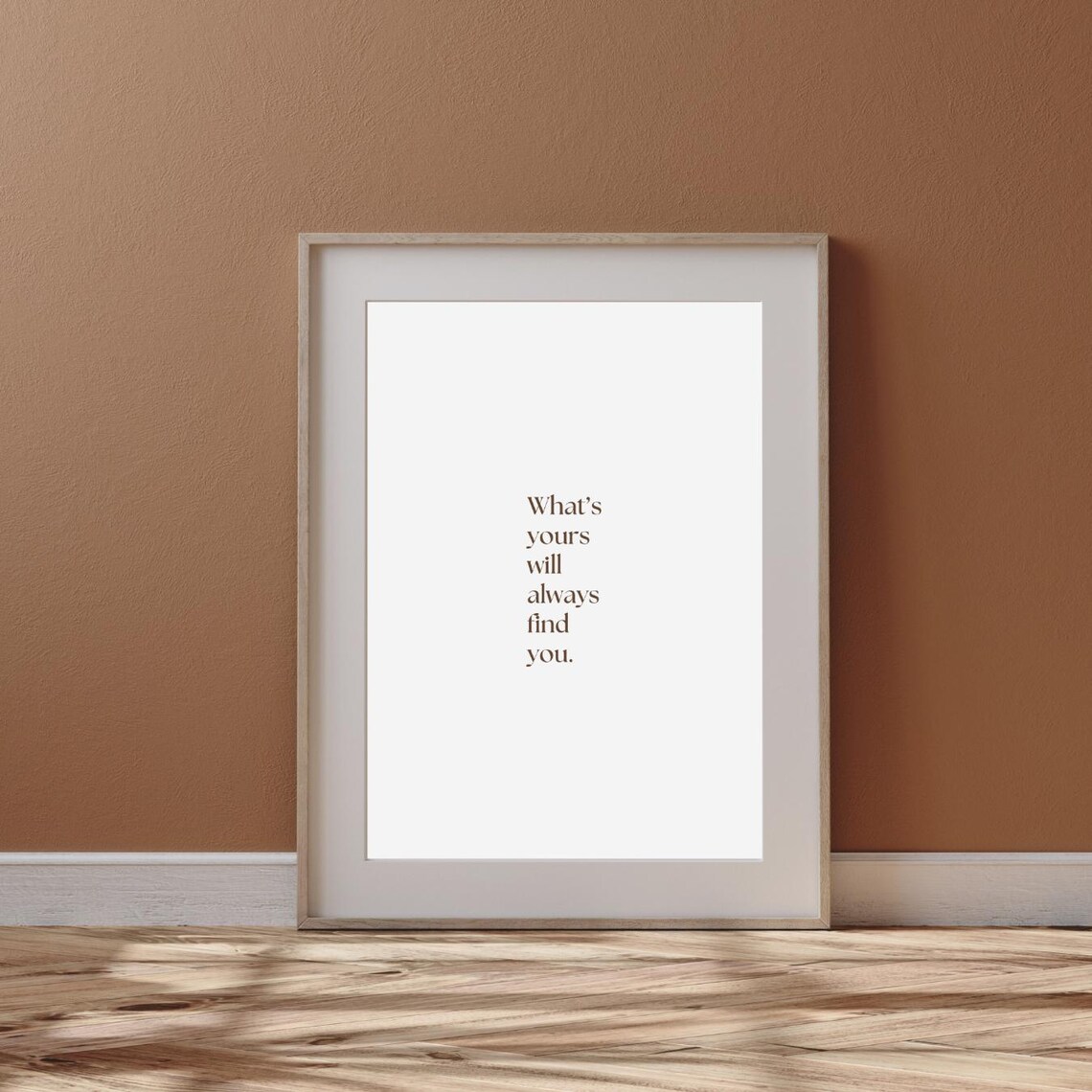 What Is Yours Will Always Find You Minimalist Serif Quote Poster - Image 2