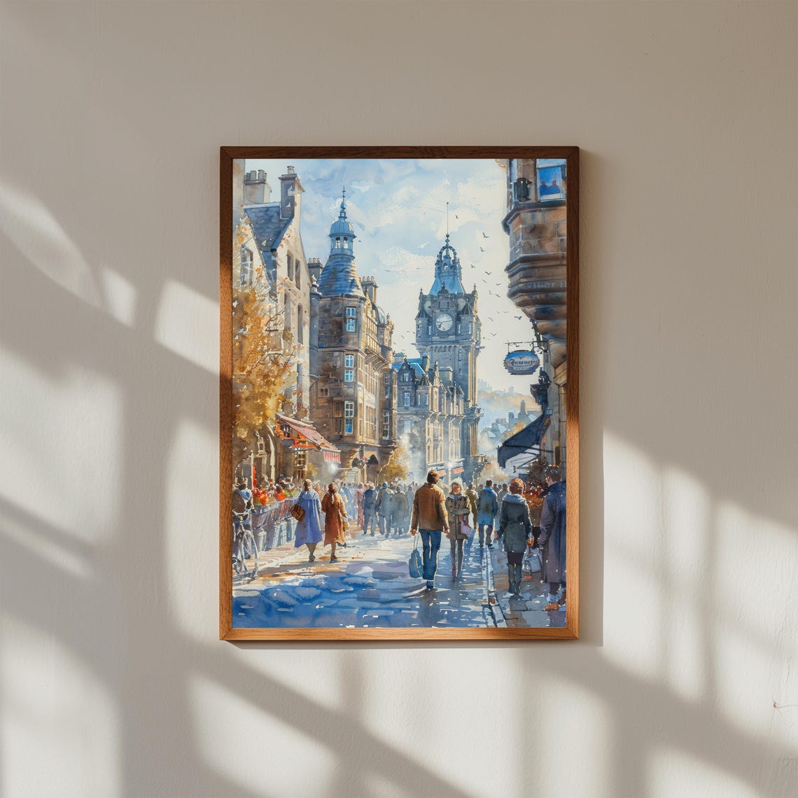 Edinburgh Royal Mile Watercolor Print Scottish Cityscape Art