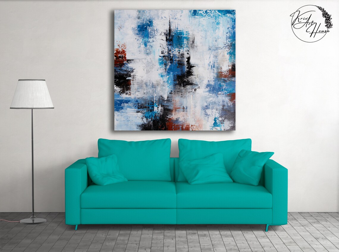 Colorful Abstract Acrylic Art Print, Maximalist - Image 3