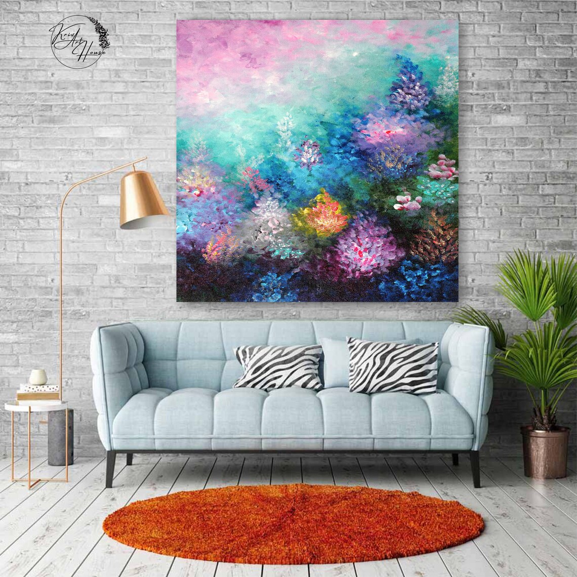 Abstract Floral Painting, Botanical Wall Art Print - Image 4
