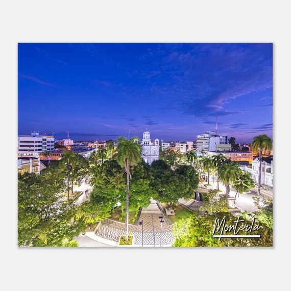 Montera Colombia Travel Poster Simn Bolvar Square Cityscape