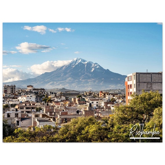 Riobamba Ecuador Poster Print Mountain Cityscape Wall Art