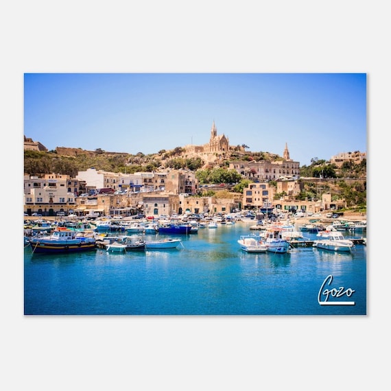 Gozo Malta Mediterranean Travel Poster, Travel Poster