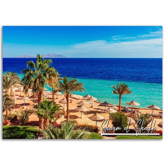 Sharm El Sheikh Egypt Red Sea Beach Resort Photo Travel Poster