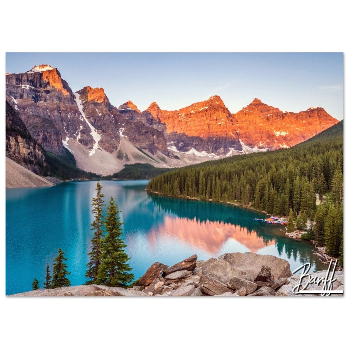 Banff National Park Moraine Lake Sunrise Photo Poster Canada Art