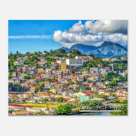 Fortdefrance Martinique Poster Caribbean Cityscape Art Print