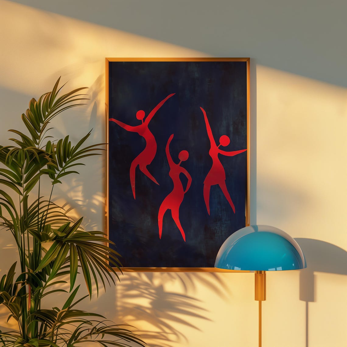 Abstract Dancer Silhouette, Eclectic Feminine Wall Art - Image 2
